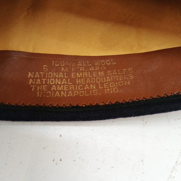 Vintage American Legion Cap Seattle WA Navy Blue Wool Hat Size 6 7/8 - Picture 6 of 7